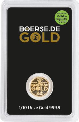 1/10 Feinunze boerse.de-Gold Vorderseite