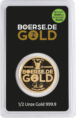 1/2 Feinunze boerse.de-Gold Vorderseite
