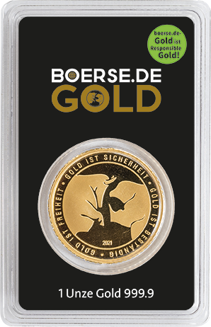 1 Feinunze boerse.de-Gold Rückseite